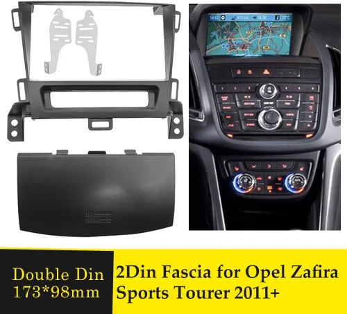 Vista 2 de 2DIN coche estéreo DVD Radio Fascia para OPEL Zafira Sports Tourer 2011 reproductor de audio panel adaptador marco tablero montaje kit de instalación