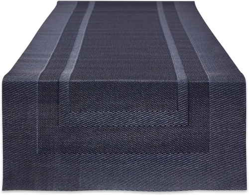 Vista 26 de DII PVC Tabletop Collection Woven Indoor / Outdoor - Juego de manteles individuales, 13x17.25, aguamarina, 6 piezas