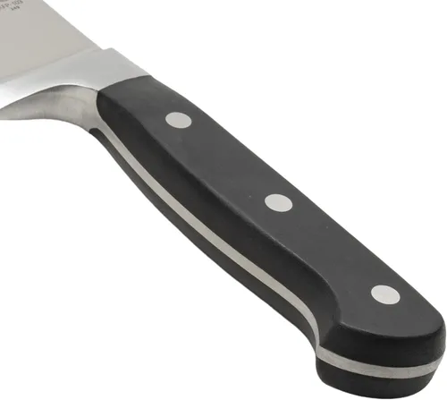 Vista 2 de Winco Cuchillo de chef de 10 pulgadas, tierra hueca Hollow ground, Triple-riveted tang, Injection molded pom, Great for Meat Prep, Vegetable Prep