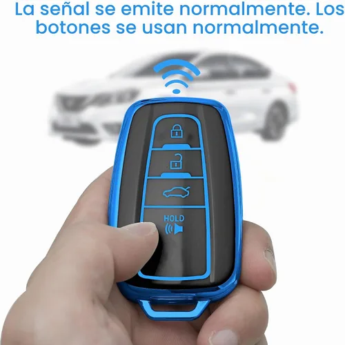 Vista 7 de Kirsnda - Funda para llavero compatible con Toyota, funda de protección de Azul