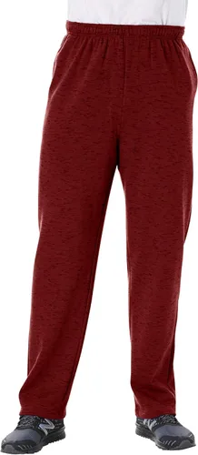 Vista 20 de KingSize - Pantalones de chándal para hombre grandes y altos de forro polar con parte inferior abierta Negro (0816)