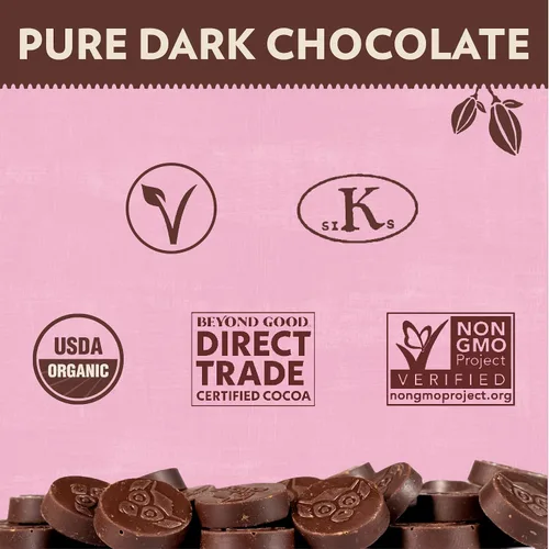 Vista 5 de Beyond Good Chocolate Chocolate Negro Puro 70% para Derretir, Paquete de 7 oz Orgánico USDA, Comercio Directo, Vegano, Kosher, Sin OGM