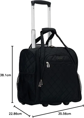 Vista 51 de Rockland Melrose - Maleta con ruedas, de porte vertical, para caber debajo del asiento, Rojo), BF31-RED