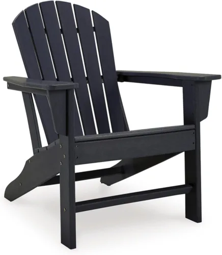 Vista 13 de Diseño de autor por Ashley - Silla para patio exterior Sundown Treasure Adirondack de HDPE, color marrón claro