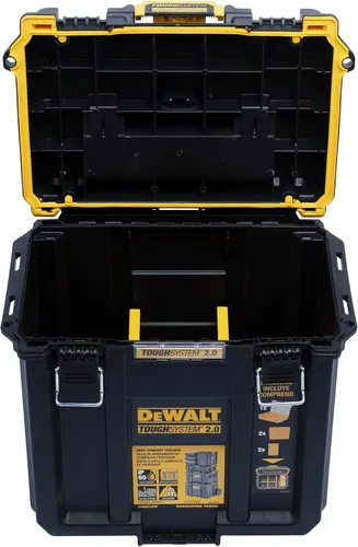 Vista 32 de DEWALT TOUGHSYSTEM 2.0 Caja de herramientas profunda compacta y duradera con divisores extraíbles (DWST08035)