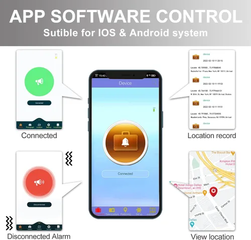 Vista 5 de Billetera rastreable para hombre, antipérdida, Bluetooth, rastreador y buscador, tarjeta de crédito (rojo-1)