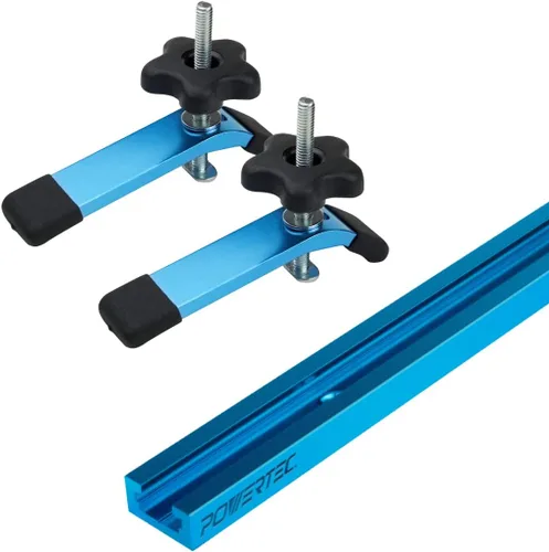 Vista 18 de POWERTEC 72080 Kit de intersección de pista en T de 3 pulgadas, 2 juegos con tornillos para madera y kit de 16 piezas de perilla de pista en T que