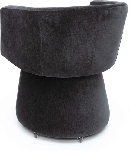 Vista 5 de Tov Furniture Kristen - Silla de escritorio con ruedas (chenilla reciclada, negro)