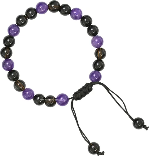 Vista 23 de Pulsera del zodiaco de cristales curativos