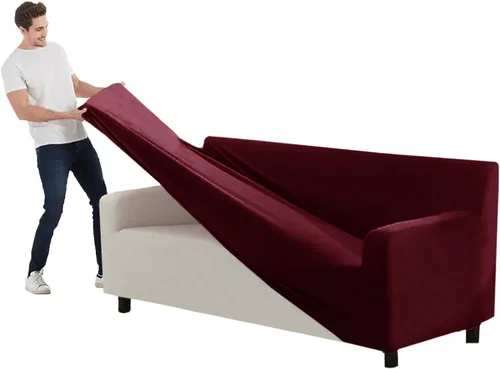 Vista 139 de Funda para Sofá de Terciopelo, Fundas Elásticas para Sofá para Funda Principal Separada/Respaldos y Cojines de Asiento, Funda para Sofá, para Fundas