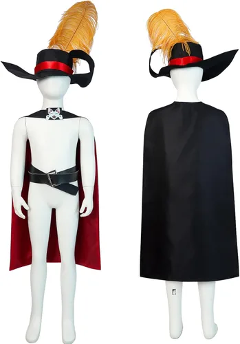 Vista 3 de Yanmao Disfraz de gato con botas para niños, disfraz de gato con gorro, bata para cosplay, traje de Halloween, capa y cinturón