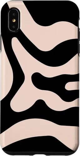 Vista 7 de Funda para iPhone 15 Retro Negro 60s 70s Estético Retro Liquid Swirl Groovy