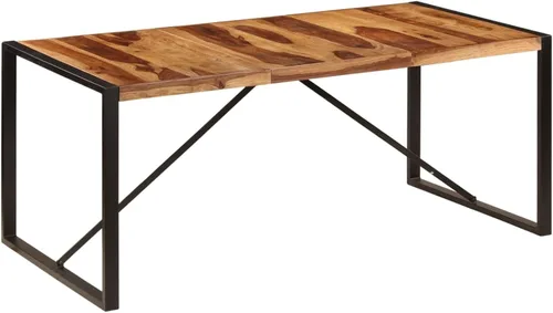 Vista 7 de ZEYUAN Mesa de Comedor Mesa de Comedor Redonda Mesa de comedor de madera de comedor Mesa de madera para Comedor 70.9 x 35.4 x 29.5 pulgadas, madera