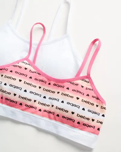 Vista 3 de bebe Sujetador deportivo de entrenamiento sin costuras para niña con almohadillas extraíbles (paquete de 4)