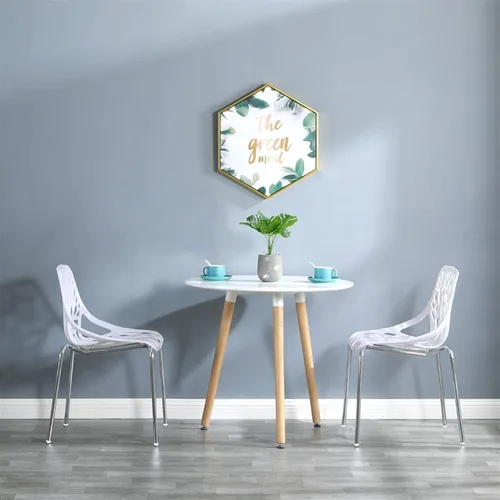 Vista 4 de gt2-zj 4pcs Bird's Nest Style Silla de salón Color blanco