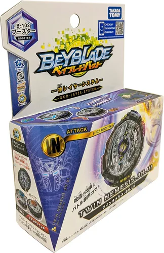 Vista 8 de Beyblade Burst B-102 Booster Twin (Refuerzo doble) Nemesis. 3 H. UL