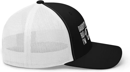 Vista 5 de Daddy's Money but I'm Daddy Gorra de camionero bordada de primera calidad con corona media curva Bill Snapback