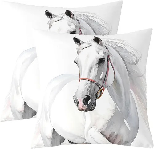 Vista 20 de Juego de 2 fundas de almohada con estampado de piel de vaca de 16"x16", fundas de cojín de piel de vaca para sala de estar, dormitorio, casa