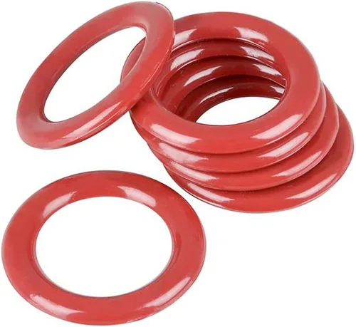 Vista 3 de Anillos de lanzamiento rojos plásticos, anillo o del carnaval de 2" pulgadas