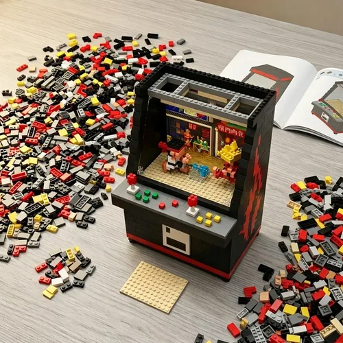 Vista 5 de Juego de lucha micro bloques para adolescentes o adultos, juego de construcción de micro bloques de bricolaje para fanáticos del juego