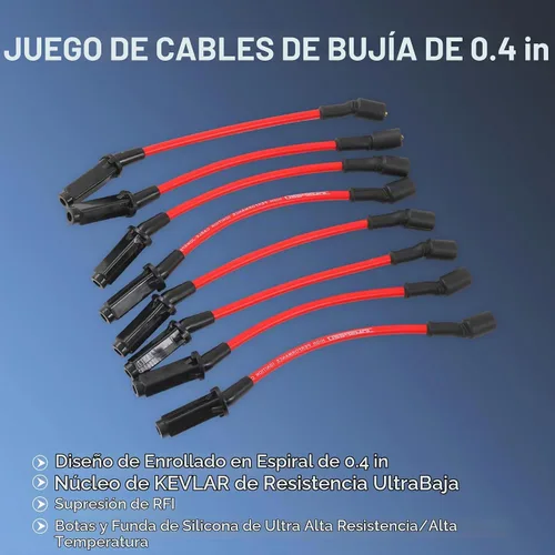 Vista 4 de JDMSPEED set de cables de bujías de mejor desempeño para Chevy GMC 1999-2006, para motor LS1 y Vortec de 4.8, 5.3 y 6.0 l