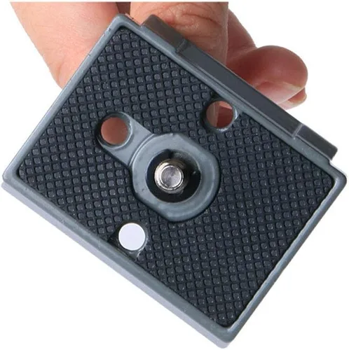 Vista 4 de Placa de liberación rápida con tornillo de 1/4 pulgadas compatible con cabezal de trípode de cámara Manfrotto 200PL-14 322RC2 324RC2 488RC2 496RC2