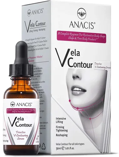 Vista 4 de Doble barbilla flacidez V línea contorno doble máscara cuello crema y suero