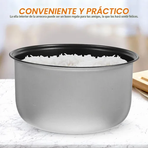 Vista 4 de Yardwe Olla arrocera de 5.5 tazas olla interior antiadherente de repuesto compatible con aroma cuco accesorios de cocina eléctrica de 3 litros