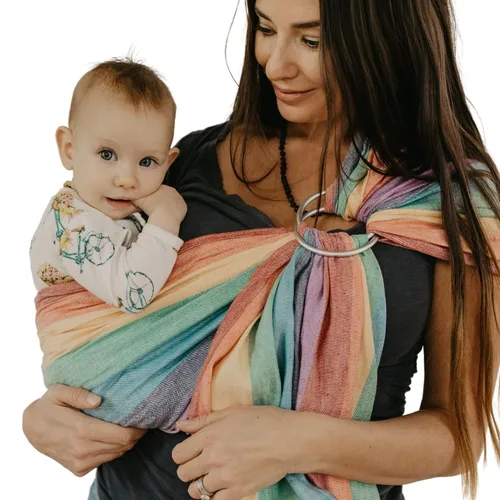 Vista 20 de Transportador de bebé con eslinga anillo soporte para cadera para bebés y niños pequeños, Autumn Carrier for Newborns Infants Toddlers, Adjustable