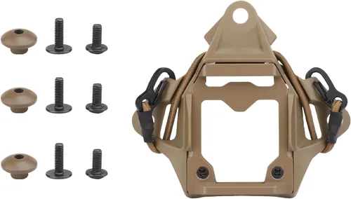 Vista 15 de Montura NVG para casco táctico, base de soporte de cámara deportiva de acero para casco FAST Bk3
