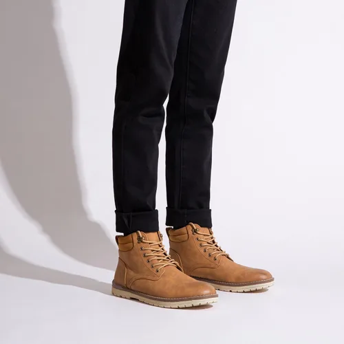 Vista 72 de Vostey - Botas tobilleras con cordones (Chukka), de senderismo, impermeables y estilo informal para hombre