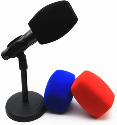 Vista 4 de Fundas de espuma para micrófono, parabrisas de micrófono grande, filtros de espuma para micrófonos de mano, micrófonos de entrevista