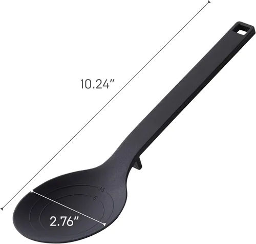 Vista 8 de Yamazaki Home Tower - Cuchara de cocina de silicona, higiénica con soporte de herramientas integrado, diseño limpio flotante, silicona