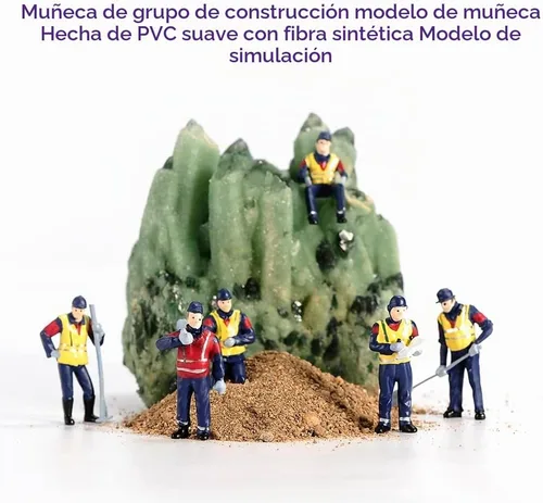 Vista 5 de 6 figuras pequeñas para trabajadores de la construcción a