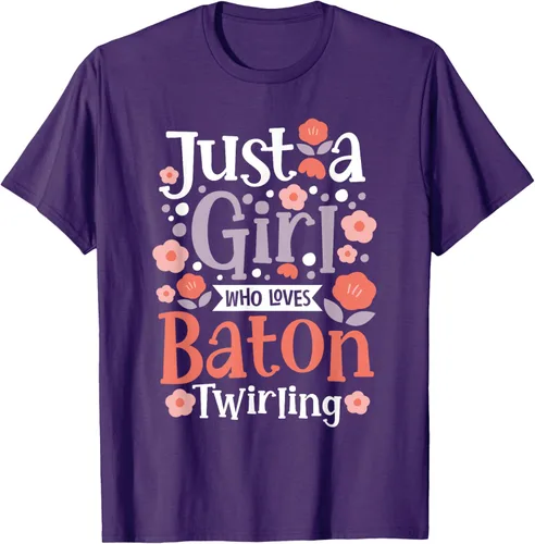 Vista 65 de A Girl Who Loves Baton Twirling - Camiseta de giro Majorette Twirler, Negro