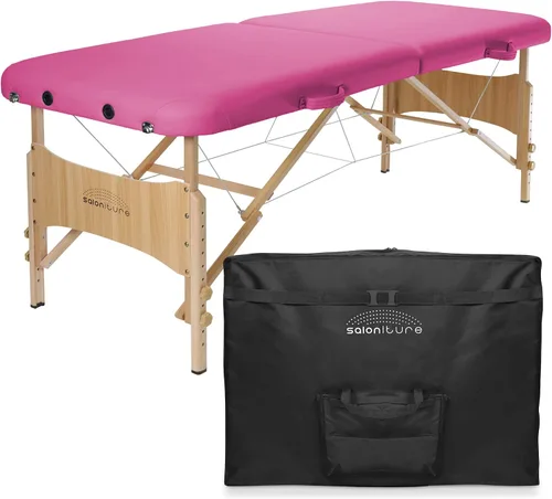 Vista 12 de Saloniture Mesa de masaje plegable portátil básica - Negro