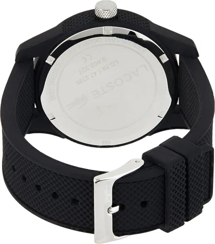 Vista 2 de Lacoste 2010766Lacoste 1212 reloj de pulsera color negro con banda texturizada para hombres