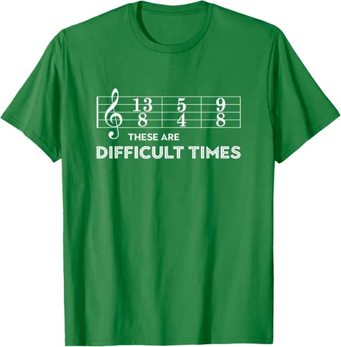 Vista 58 de Musician - Camiseta con texto en inglés "These are Difficult Times", talla S