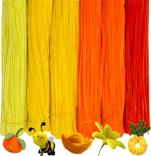 Vista 25 de Limpiapipas pastel, 500 unidades, 10 tallos de chenilla surtidos para manualidades Esquema de color de caramelo de macaron