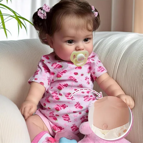 Vista 9 de JIZHI Muñecas Realistas de Bebé Reborn - 20 Pulgadas con Sensación Realista de Recién Nacido Adorables y Juguetonas Muñecas de Bebé de la Vida Real