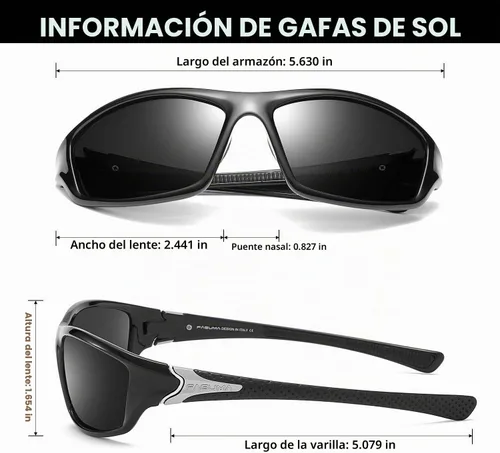 Vista 4 de Gafas de sol polarizadas para hombre, ciclismo, conducir, pesca, 100% protección UV Cycling Driving Fishing