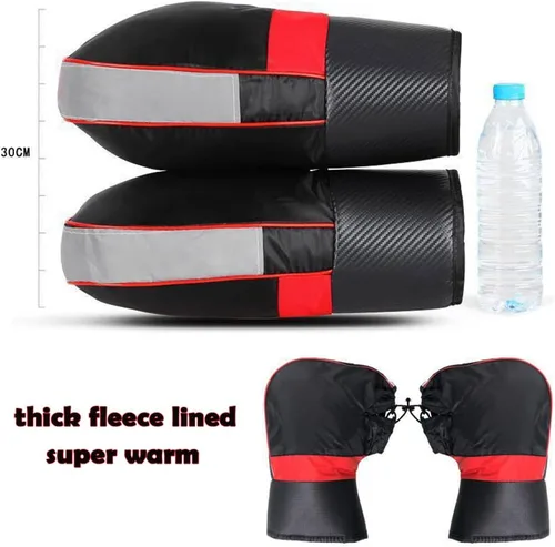 Vista 4 de Mangueras universales para manillar de motocicleta, compatibles con invierno, calentadores de manos para motos de nieve, guantes protectores