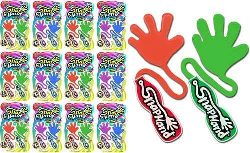 Vista 8 de JA-RU Juguete antiestrés súper elástico para manos adhesivas (1 paquete, 2 manos adhesivas) para niños y adultos. Bolsa de regalos de fiesta a