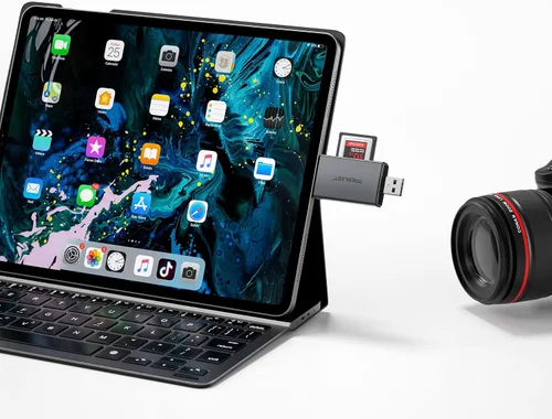 Vista 4 de CFexpress - Lector de tarjetas tipo B, USB 3.2 de 10 Gbps de hasta 900 MB/s, velocidades 2 en 1, USB C y puerto USB A para cámara CFE tipo B