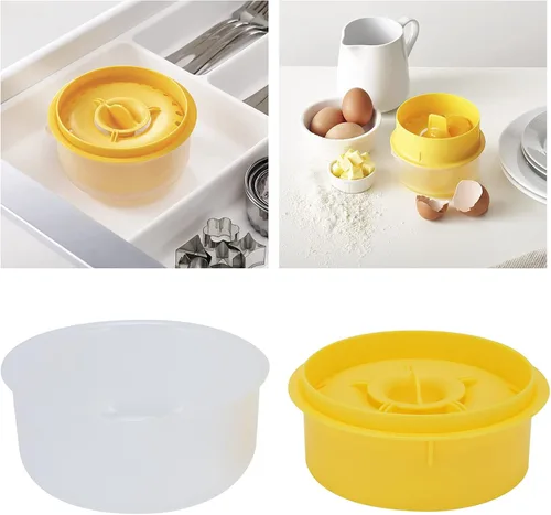 Vista 3 de Separador de huevos, fácil de, separa hasta 6 yemas, no, reutilizable para panadería casera (amarillo)