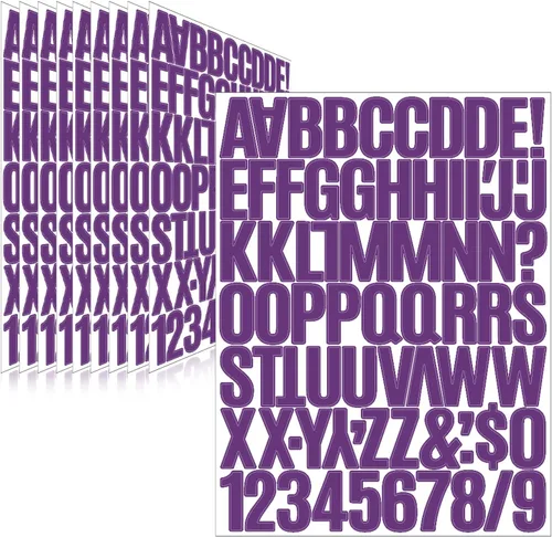 Vista 58 de 1550 piezas de 10 hojas de calcomanías de letras, calcomanías de números y alfabeto de buzón de vinilo, calcomanías autoadhesivas impermeables