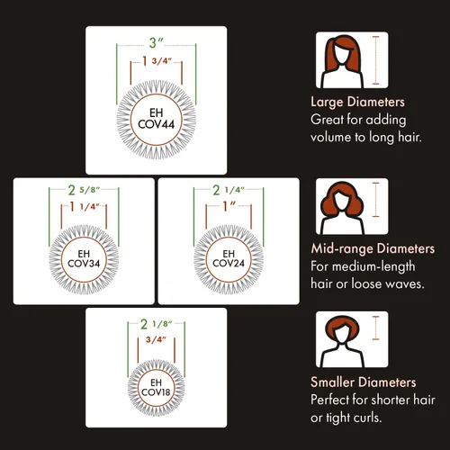 Vista 5 de Olivia Garden EcoHair Combo Vent Cepillo redondo de bambú para el cabello