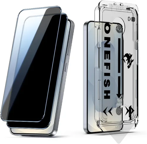 Vista 21 de OneFish Protector de pantalla de vidrio templado de borde completo para iPhone 11 Pro/XS/X de 5.8 pulgadas, paquete de 2 refuerzos de bordes, HD
