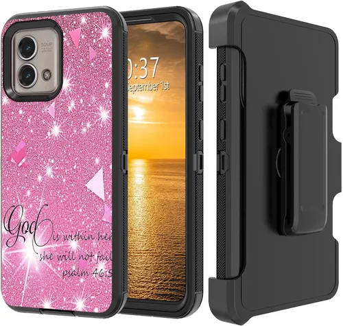 Vista 174 de Funda para Moto G Stylus 5G 2023 con funda de clip para cinturón y soporte, resistente de doble capa, resistente a prueba de golpes, para Motorola