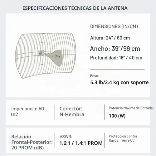 Vista 4 de Antena celular de largo alcance – hasta 20 millas de alcance Antena